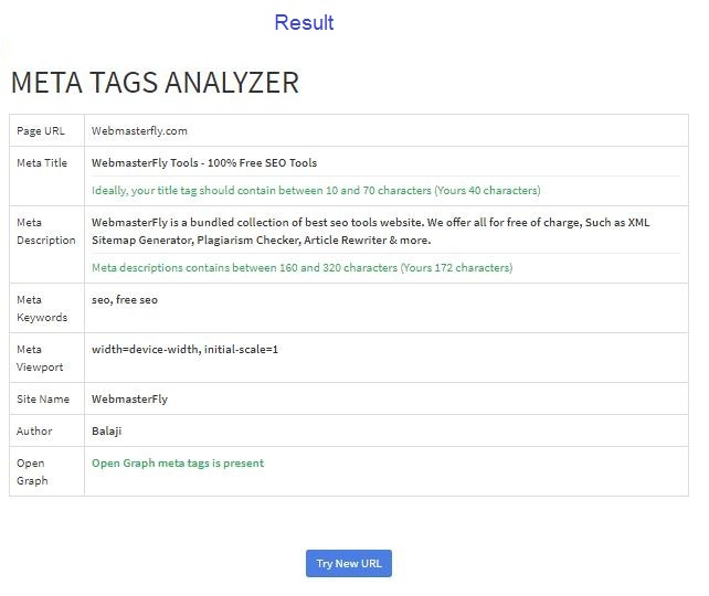 meta tag analyzer free