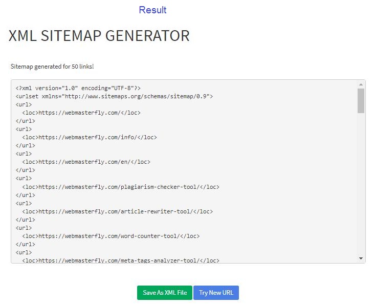 free XML sitemap generator tool