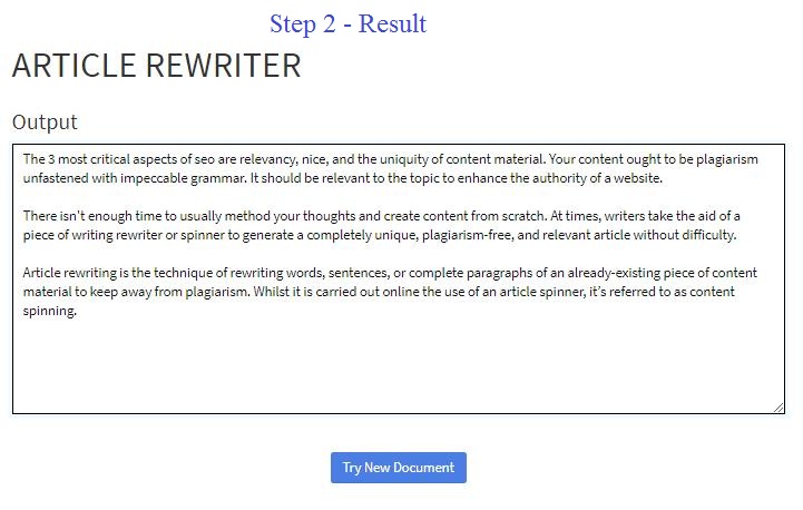 Best free Article rewriter tool