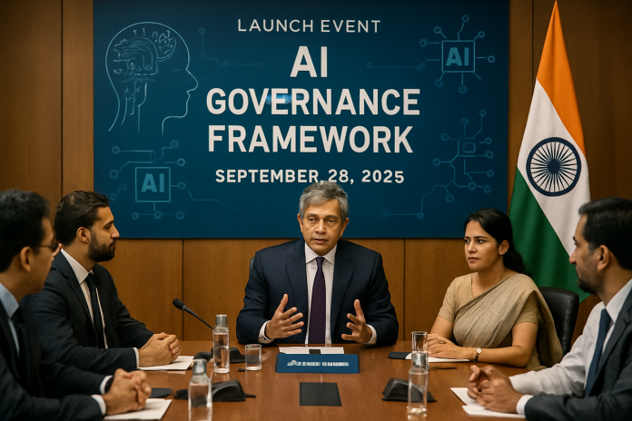 IT Minister Ashwini Vaishnaw at AI governance event
