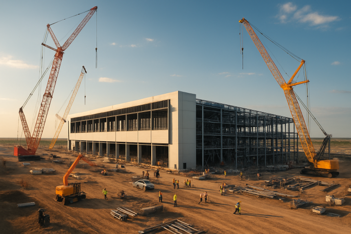 AI data center construction in Abilene, Texas