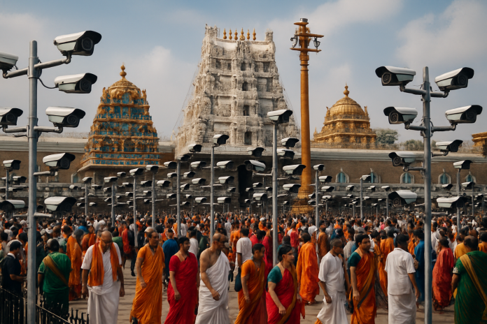 Tirumala Temple with advanced AI camera system