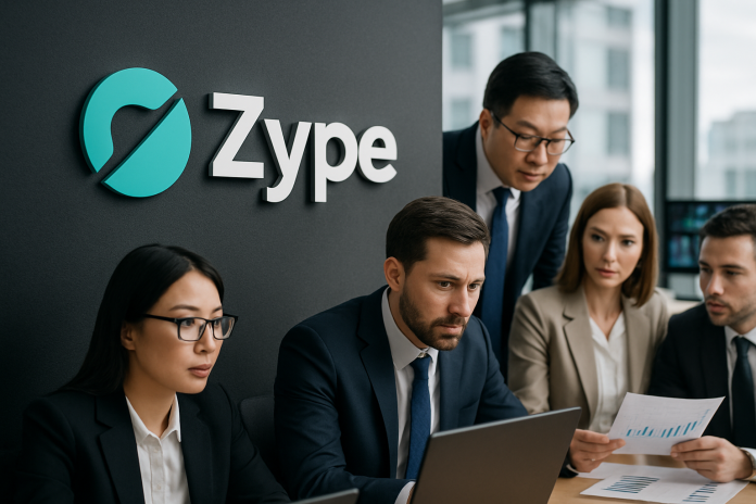 Zype fintech office showcasing teamwork and innovation.
